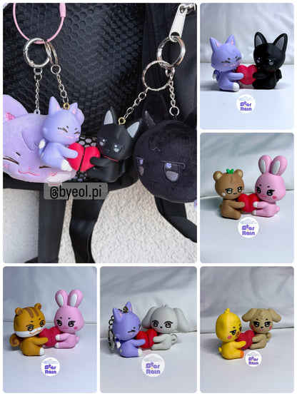 ATEEZ Aniteez Mini Figure Magnetic Keychain